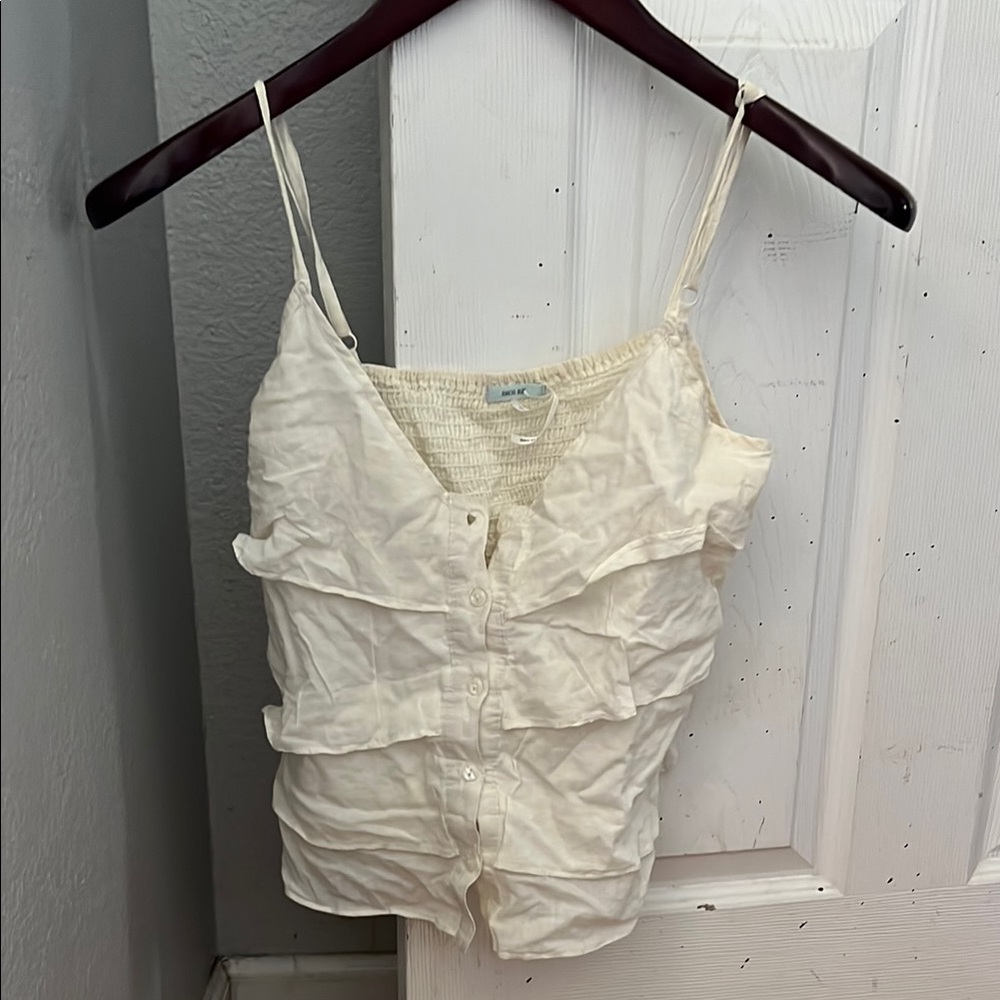 Kimchi Blue Cream Ruched Sleeveless Camisole